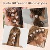 Weiße Kleine Blumen Haarschmuck, Glitzer Haarspangen, Süße Blumen Haarklammer Klein,