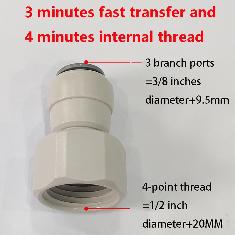 Aczyqws 2 Internally Threaded BSP to 10mm Push Pipe Connector