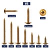 #8 x 1" Wood Screw 100Pcs Alloy Steel Standard Thread