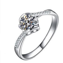 Unbranded 925 Sterling Silver Classic Angel's Kiss Adjustable Ring