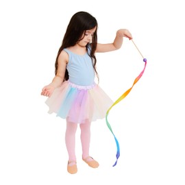 Sarah's Silks Mini Streamers, 8 Inch Handle 3 Foot Ribbon Wand for Pretend Play, Dance, Baton Stick Twirling, and Gymnastics Party Favors | Montessori and Waldorf Toys (Blossom)