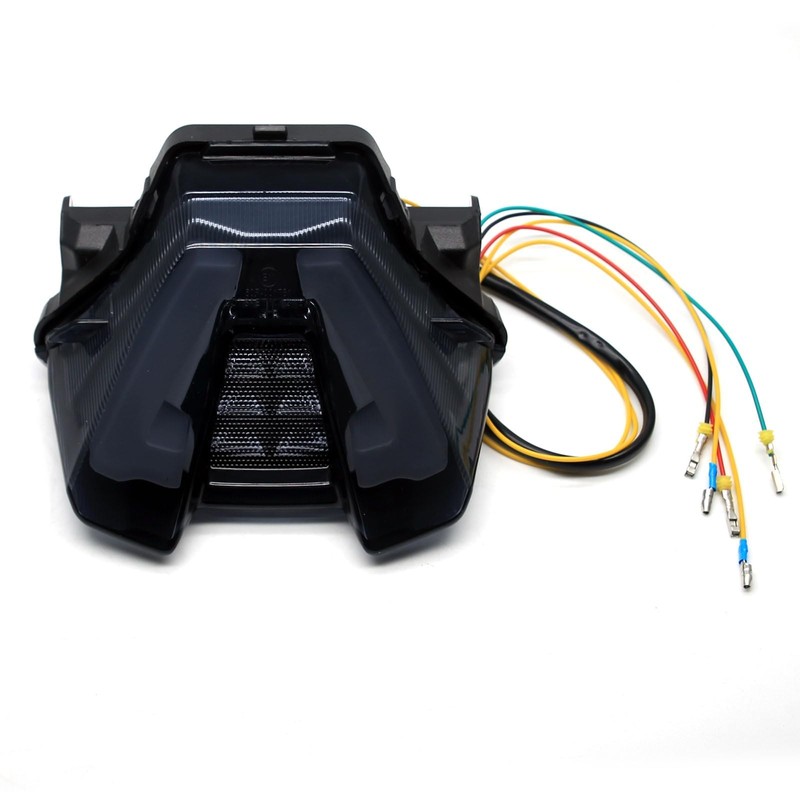 MZS Motorcycle Tail Light, LED Integrated Turn Signal Blinker Brake