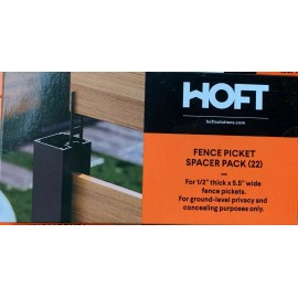 Hoft Fence Picket Spacer For 1/2” x 5.5” Fence Pickets Post Kits (22-Pack)