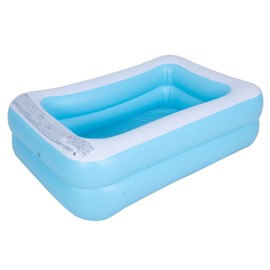 Outraveler Inflatable Kiddie Swimming Pool, Outdoor Blow Up Rectangular Pool for Kids and Toddler (61"x42.5"x18")