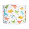 Modern and Colourful Dinosaurs Childrens Cotton Fabric Lamp or Pendant