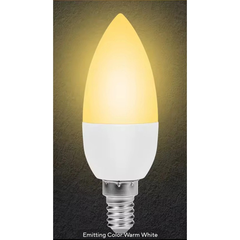 Trisonic 10pk LED Candelabra Bulb C37 Replacement 7W 60W E12