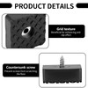 Pack of 20 Square Rubber Feet, Screwable, 30 x 30