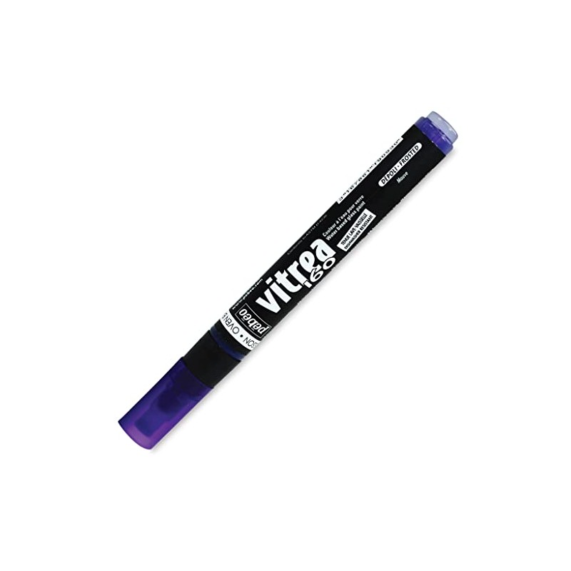 Pebeo Vitrea 160-Glass Paint Frosted Marker, Mauve