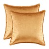 GIGIZAZA Yellow Velvet Decorative Throw Pillow Covers 22x22 Square Couch