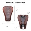 DREAMIZER Motorcycle Crocodile Brown Driver Solo Seat Soft Front Cushion
