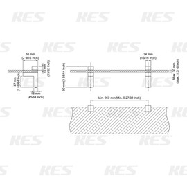 KES Glass Shelf Brackets Solid Metal Adjustable Floating Brackets 2 Pcs or One Pair Wall Mounted Matte Black, HSB301A-BK-P2