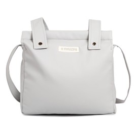 MIMUSELINA Bebe Bread Bag, Baby Bag with Practical and Functional Design, Zip and Adjustable Strap, Changing Bag for Walking with Your Baby, Pearl Avenue