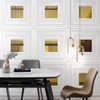 Chejiaye 12 Pack PVC Ceiling Tiles 19.7"x19.7" – Golden Mirror