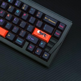 YMKPVR KBDiy Mictlán Five-Sided Dye-Sublimation 143 Keys Keycaps,Cherry Profile PBT Orange Custom Keyboard Keycap for 61/64/68/84/87/100/104/108 Mechanical Keyboard