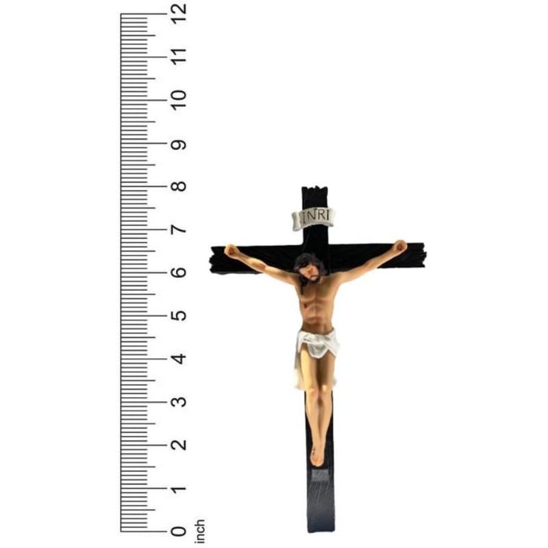 Florentine Resin Hanging Crucifix 8 inch Cross Easter Worship Gift
