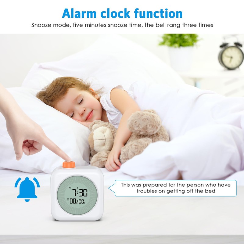 Olipiter 3-in-1 Visual Timer for Kids, Digital Countdown Timer with