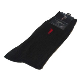 Western Polo Texas Men's Socks, Set of 10, Business, Casual, Sports, Rib Socks, Black x 10 pairs