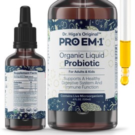 TeraGanix Organic Liquid Probiotic, Gut Health Supplement, Dr. Formulated for Adults & Kids, Improves Immune Function, Digestion & Nutrient Absorption, 6 Mil CFU/ml ﻿(4 fl oz)﻿