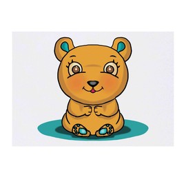 'Cute Teddy Bear' Temporary Tattoo - Water Resistant, Skin-Safe, Non-Toxic Transfer (TO00082369)