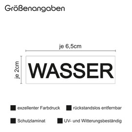 Finest Folia 10 x Sticker Fuel Marking Fuel Cap Car Note Fuel AdBlue Petrol Mix Diesel Water Super (R022-01 Water)