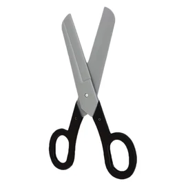Giant Scissors | Oversized Plastic Scissors | Clown Scissor Prop | Ribbon Cutting Ceremony Scissor | Safe Cutting Prop | Dull Blade/Not Sharp | Black/Silver | 15.5 Inches