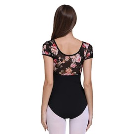 ModLatBal Women and Girls Short Sleeve Leotards for Ballet Dance Bodysuit