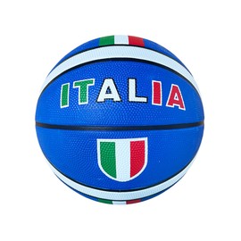 Mikado Sport Tricolour Indoor Outdoor PU Basketball Size 7 (Italy, Blue, White)