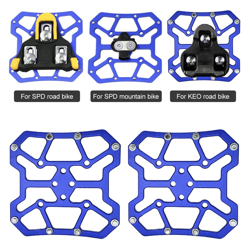 Pedal Adapter, Spd Pedals, Aluminum Alloy Bike Clipless Pedal, Platform