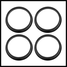 Hihaha Car Hub Centric Rings Wheel Bore Center 73.1 to 63.4mm - 4pcs Black Plastic Durable Material