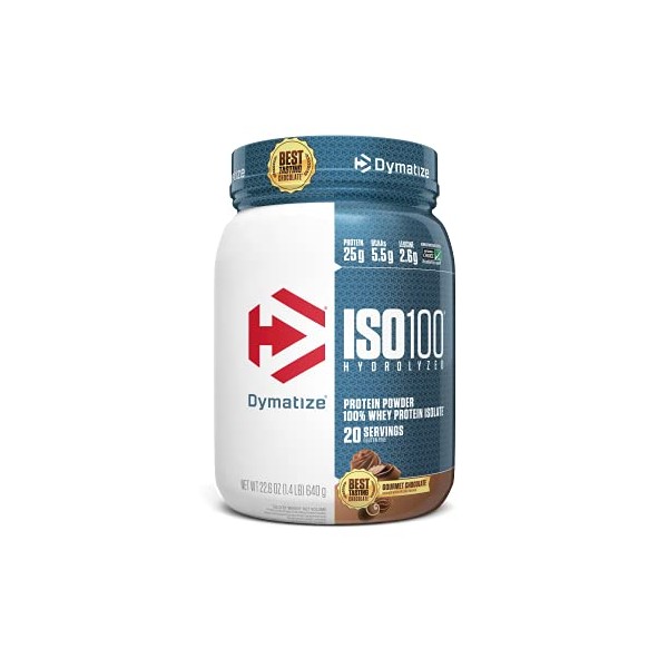 Dymatize ISO100 Hydrolyzed Protein Powder, 100% Whey Isolate Protein, 25g