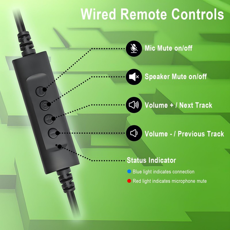Weatwo Wired Single-Side USB Earbud with Microphone & Adjustable Ear