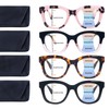 VIDEBLA 4 Pack Progressive Multifocus Reading Glasses for Women Oprah