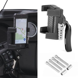 WALIPILUSI Motorcycle Phone Mount Fits for Softail Dyna Electra Glide 1996-up GPS Navigation Bracket Support with Perch Mounting Kit Fits for Honda Goldwing Tour DCT GL 1800 F6B 2018-2022 2023 2024