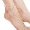 AeraVida Adorable Chain of Tiny Elephants Sterling Silver Charm Anklet