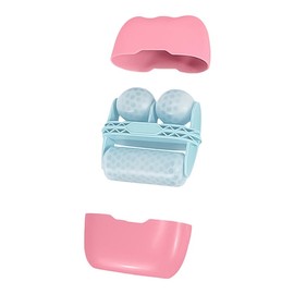 ANCLLO Doppelköpfiges Eisroller-Massagegerät, Gesichtsabsorption förderndes Eismuskelinstrument, geeignet als Gesichts-, Augen- und Eisroller-Massagegerät für den Körper (blau)