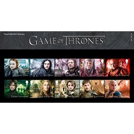 GAME OF THRONES Stamps in a Presentation Pack. Royal Mail 1st Class stamps.
