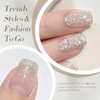 Born Pretty Silver Glitter Gel Nail Polish, Sparkly Shine Gel