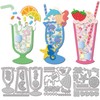 GLOBLELAND Milkshake Drink Cup Shake Cutting Dies for DIY Scrapbooking