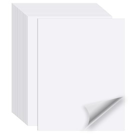 YEGAWEN Printable Sticker Paper for Inkjet Printer, 8.5" x 11" Matte Sticker Printing Paper Full Sheet Labels for Laser/Inkjet Printers (White)