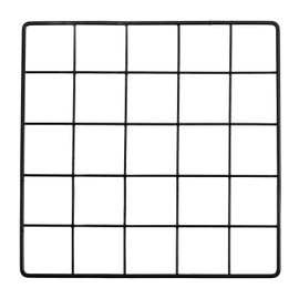 PATIKIL 10x10 Inch Wall Grid Panel, Metal Wire Photo Wall Decorative Grid for Photo Display Hanging Picture Memo Home Decorations, Black