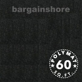 Polymat 4 ROLLS OF 16FT X 45" backed BLACK CAR,DJ SPEAKER BOX TRUNK LINER CARPET