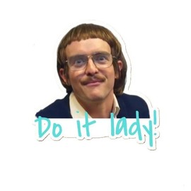 Chit Do It Lady Sticker, Viral Tiktok Quote Sticker, Funny Waterproof Decal, Laptop Sticker, Aesthetic Motivation Sticker, Gift for Friends:_3x3