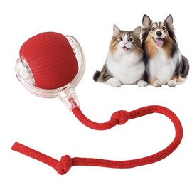 Interactive Dog & Cat Ball Toy, 1 Count USB Rechargeable Automatic Moving Dog Toy Ball, Vibration Dog Ball,Pet Chew Toy, Dog Teething Toy, Dog & Cat Accessories, Pet Products girl gym accessories - Colour: Blue