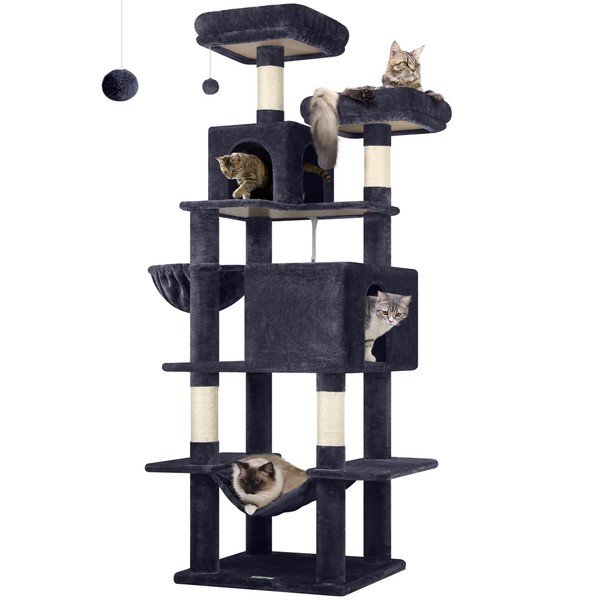 Globlazer Cat Tree Tower, 76-Inch Extra Tall Multi-Level Cat Furniture