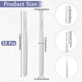 CREATCABIN 10Pcs Showerhead Cleaning Brushes Shower Head Cleaner Tools Small Hole Gaps Anti-Clogging Tiny Showerhead Cleaner Picks Brush White for Pore Small Nozzle Hole Keyboard Window Slot Blinds