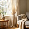 4 Pack Linen Braided Curtain Tiebacks, Boho Rustic Curtain Holdback