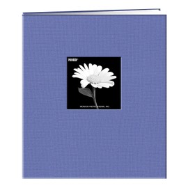 Pioneer Photo Albums 8 1/2 x 11-Inch Postbound Fabric Frame Cover Memory Book, Sky Blue