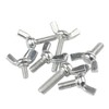 10 Pcs M8 Carbon Steel Zinc Plating Wing Butterfly Screws