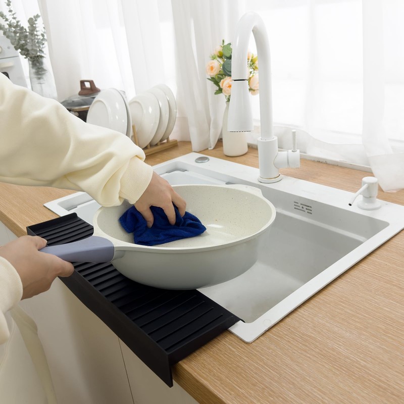 Polpcygne Silicone Sink Edge Protectors For Kitchen Sink Splash Guard,