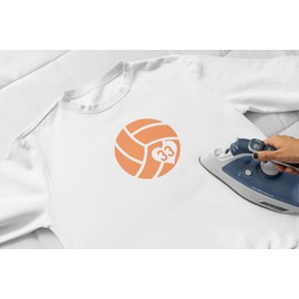 Volleyball Iron On Decal, Custom Number Team Volleyball Shirt Hoodie Blanket Bag Decal, DIY Craft, Heat Transfer Patch, Pick Size - Color - Number, Iron-On Almost Anything (White Glitter)
